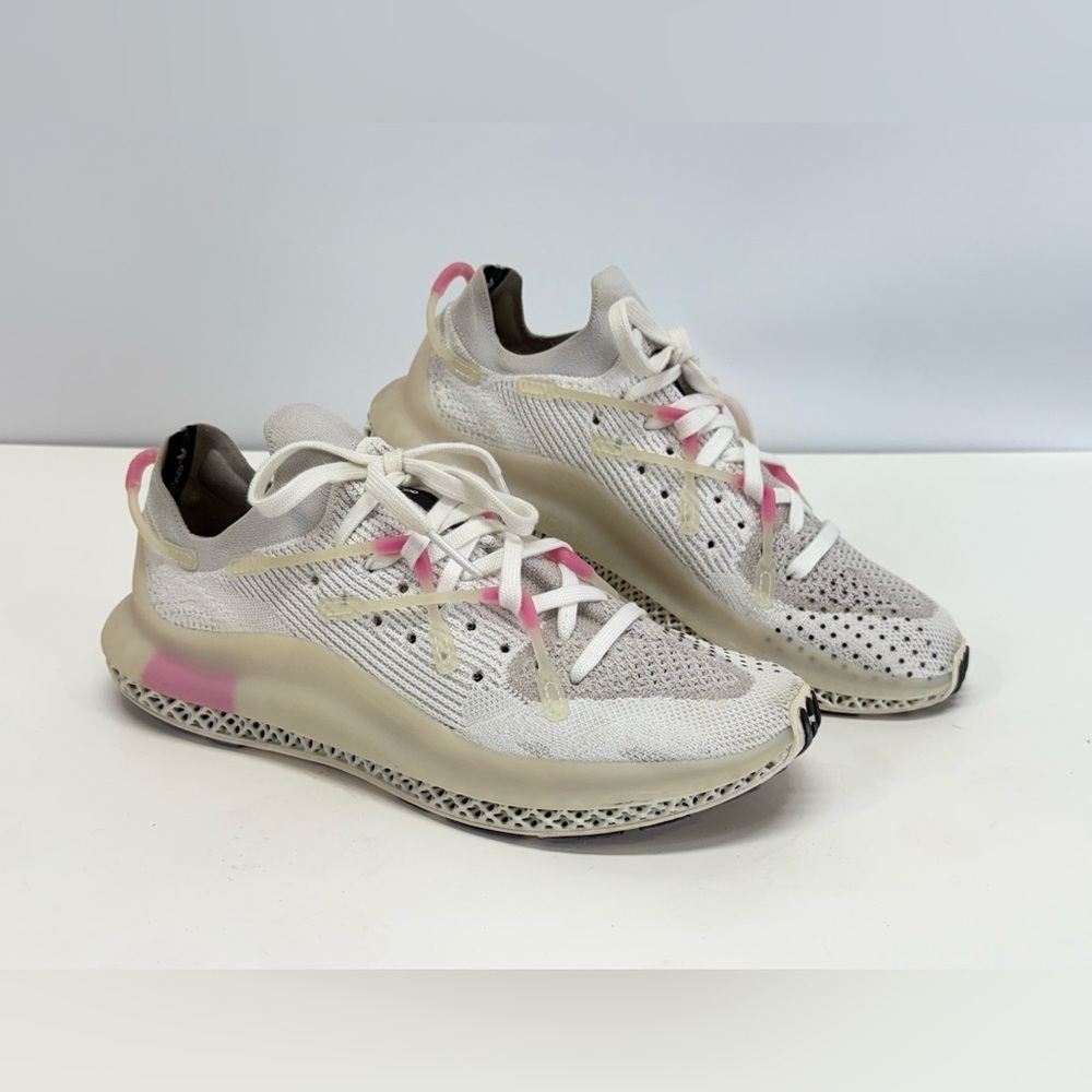 ADIDAS Men's White and pink 4D FUSIO CLOUD  running sneakers size 9.5 - Picture 13 of 13